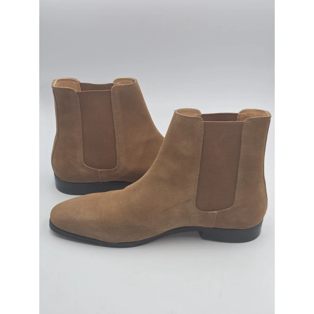 Express Chelsea Boots Mens 10 Brown Suede Leather Slip On Ankle Boots EUC